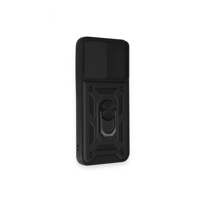 Newface Samsung Galaxy A54 5G Kılıf Pars Lens Yüzüklü Silikon - Siyah