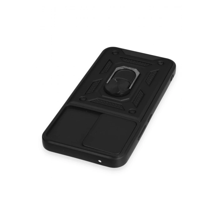 Newface Samsung Galaxy A54 5G Kılıf Pars Lens Yüzüklü Silikon - Siyah