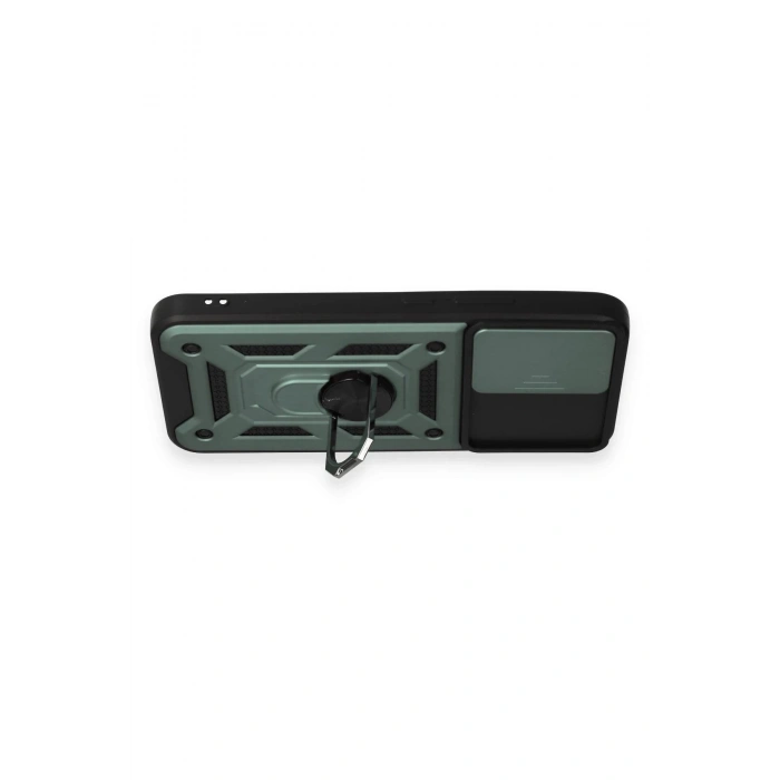 Newface Samsung Galaxy A54 5G Kılıf Pars Lens Yüzüklü Silikon - Yeşil