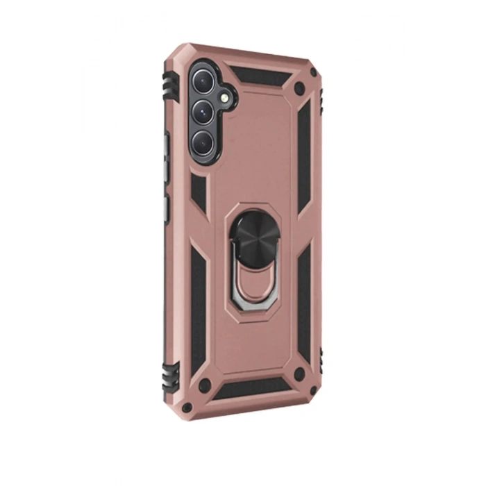 Newface Samsung Galaxy A54 5G Kılıf Sofya Yüzüklü Silikon Kapak - Rose