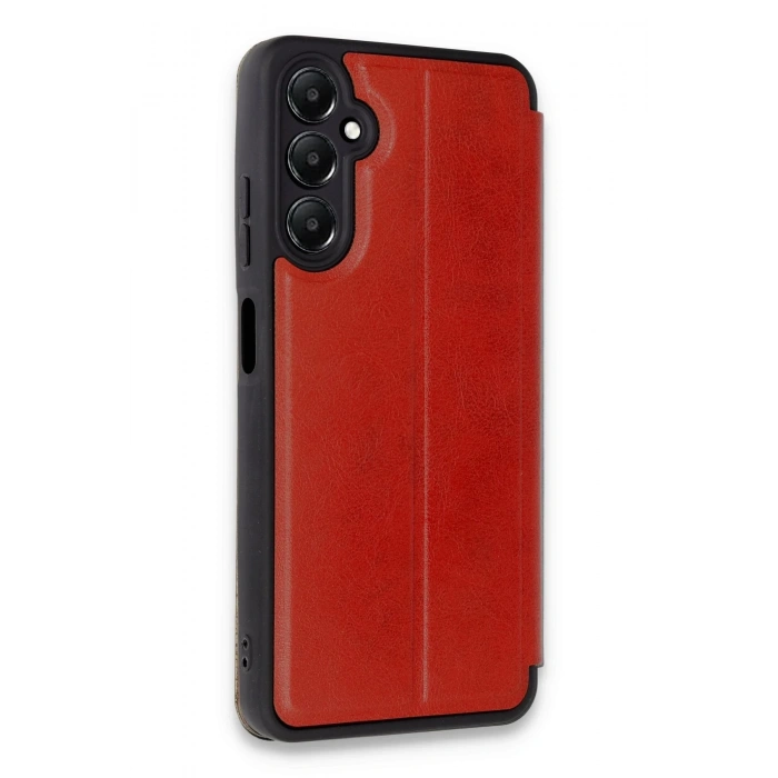 Newface Samsung Galaxy A55 5G Kılıf Flip Cover - Kırmızı