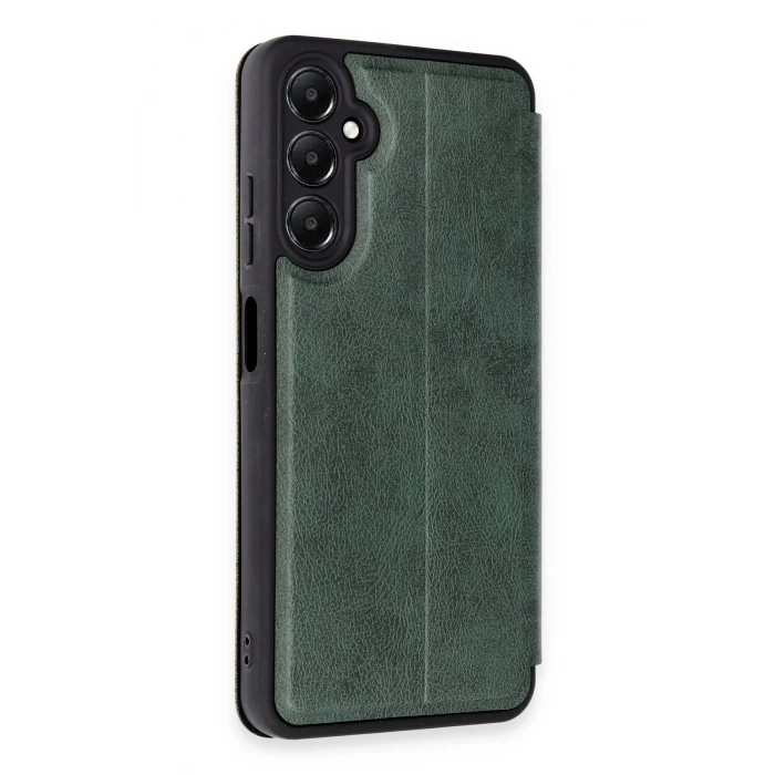 Newface Samsung Galaxy A55 5G Kılıf Flip Cover - Koyu Yeşil