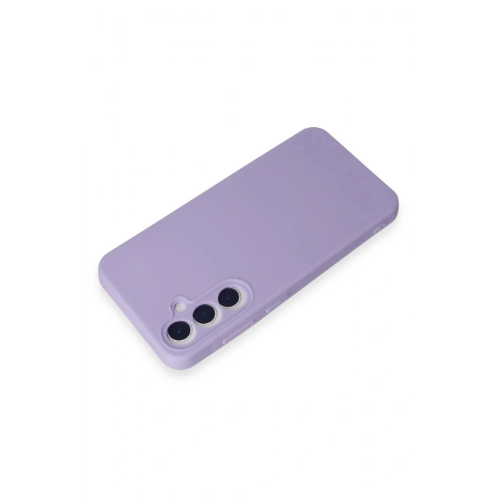 Newface Samsung Galaxy A55 5G Kılıf Nano içi Kadife Silikon - Lila