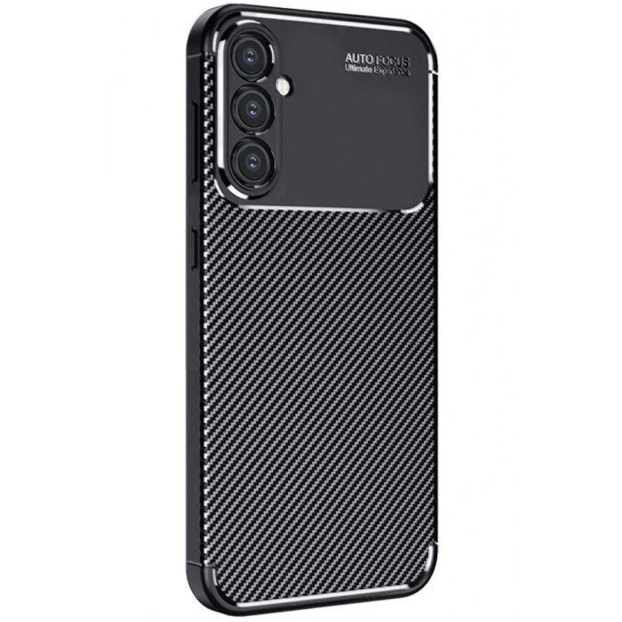 Newface Samsung Galaxy A56 Kılıf Auto Focus Karbon Kapak - Siyah