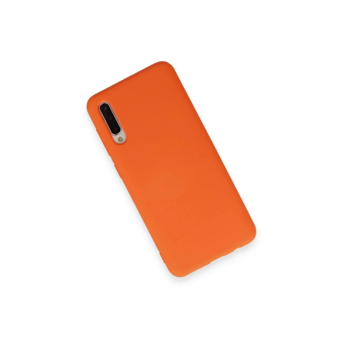 Newface Samsung Galaxy A70 Kılıf Nano içi Kadife Silikon - Turuncu