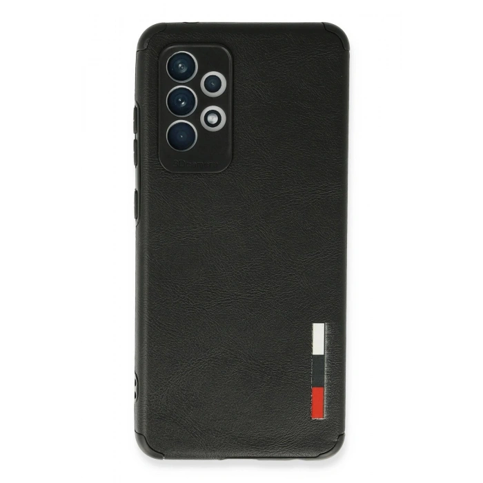 Newface Samsung Galaxy A72 Kılıf Loop Deri Silikon - Siyah