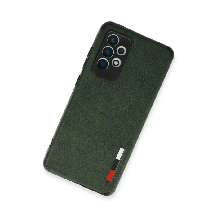 Newface Samsung Galaxy A72 Kılıf Loop Deri Silikon - Yeşil