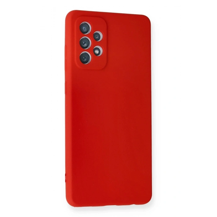 Newface Samsung Galaxy A72 Kılıf Nano içi Kadife Silikon - Kırmızı