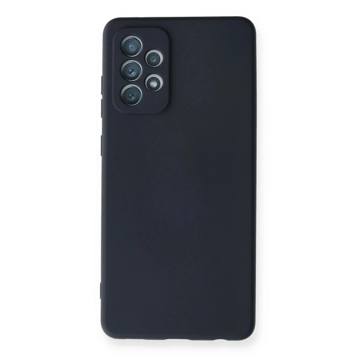 Newface Samsung Galaxy A72 Kılıf Nano içi Kadife Silikon - Lacivert