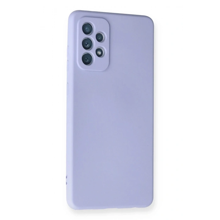 Newface Samsung Galaxy A72 Kılıf Nano içi Kadife Silikon - Lila