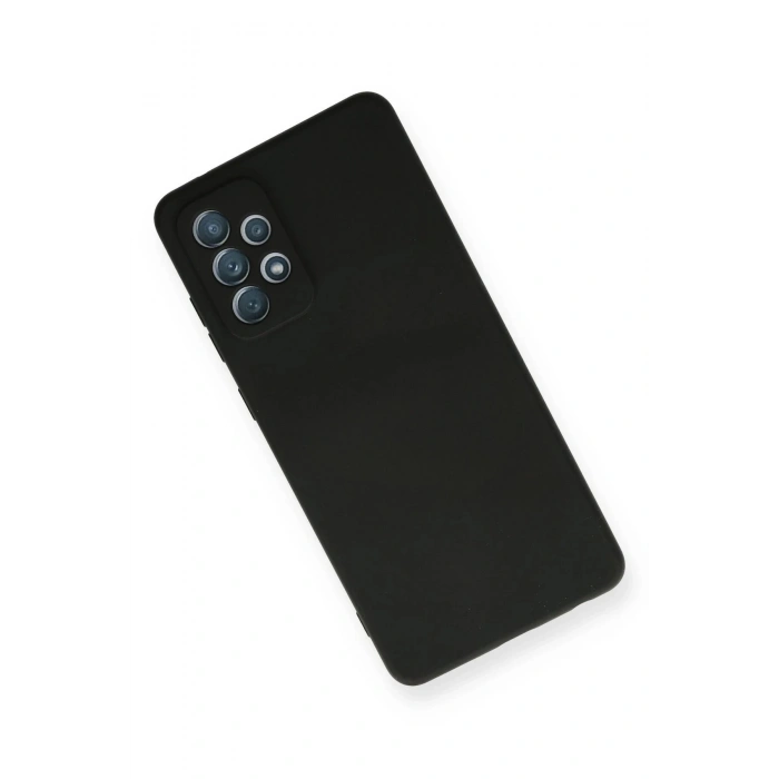 Newface Samsung Galaxy A72 Kılıf Nano içi Kadife Silikon - Siyah