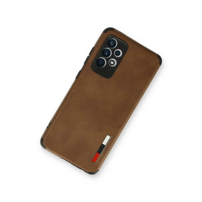 Newface Samsung Galaxy A73 5G Kılıf Loop Deri Silikon - Kahverengi