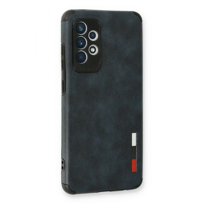 Newface Samsung Galaxy A73 5G Kılıf Loop Deri Silikon - Lacivert