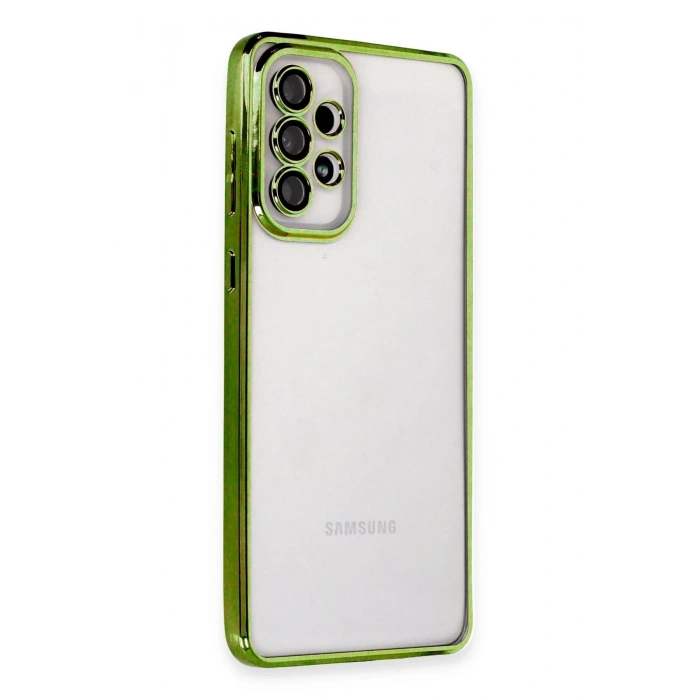 Newface Samsung Galaxy A73 5G Kılıf Razer Lensli Silikon - Yeşil