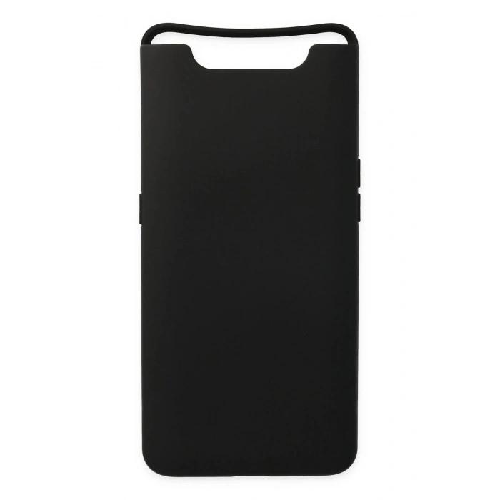 Newface Samsung Galaxy A80 Kılıf Nano içi Kadife Silikon - Siyah