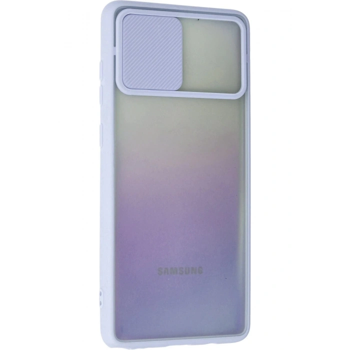 Newface Samsung Galaxy A81 / Note 10 Lite Kılıf Palm Buzlu Kamera Sürgülü Silikon - Lila