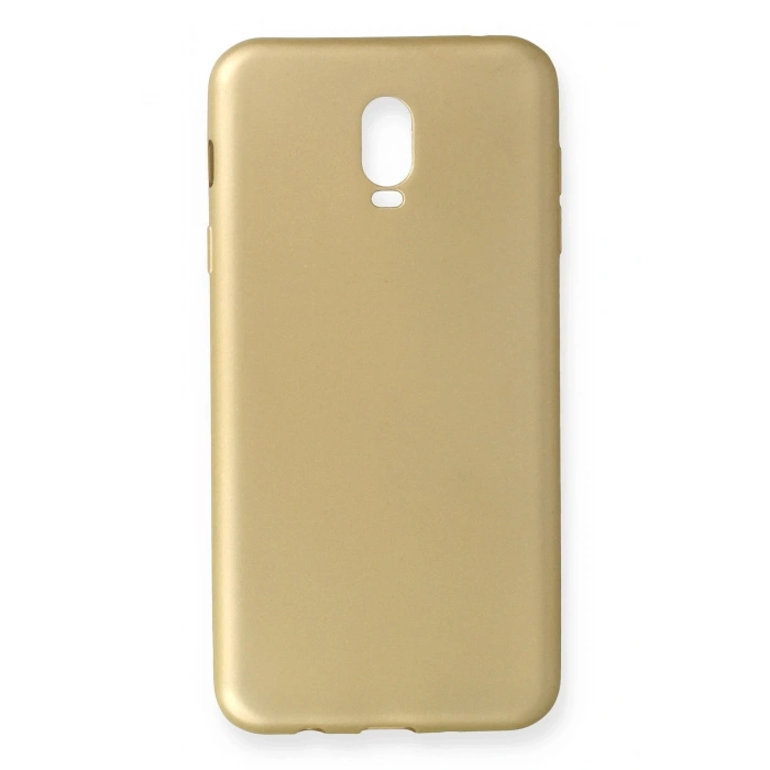 Newface Samsung Galaxy C8 Kılıf First Silikon - Gold