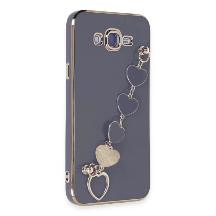 Newface Samsung Galaxy J7 Kılıf Esila Silikon - Gri