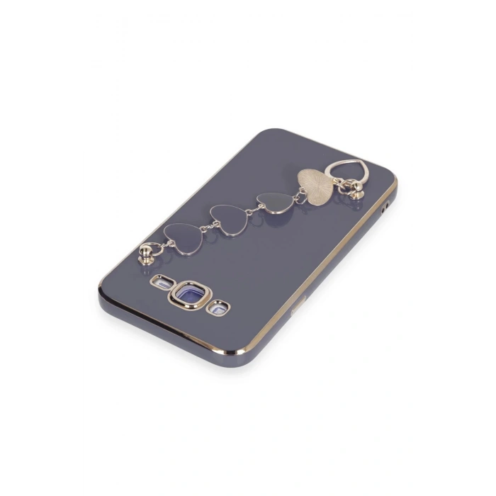 Newface Samsung Galaxy J7 Kılıf Esila Silikon - Gri