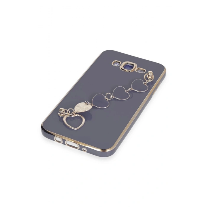 Newface Samsung Galaxy J7 Kılıf Esila Silikon - Gri