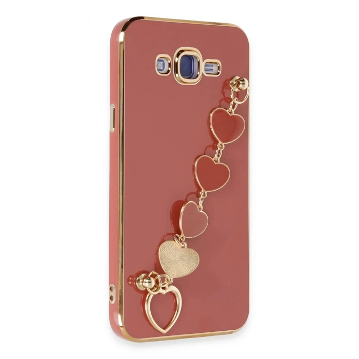 Newface Samsung Galaxy J7 Kılıf Esila Silikon - Kırmızı