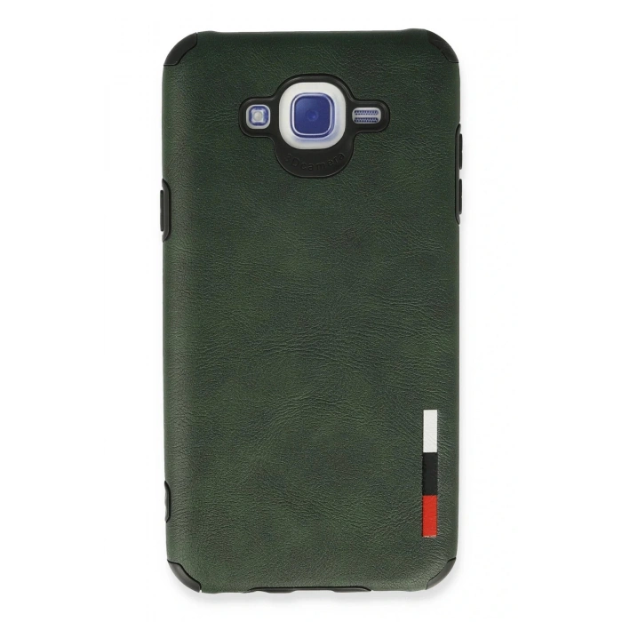 Newface Samsung Galaxy J7 Kılıf Loop Deri Silikon - Yeşil