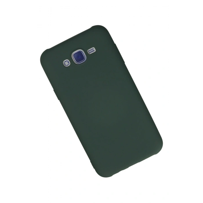 Newface Samsung Galaxy J7 Kılıf Nano içi Kadife Silikon - Koyu Yeşil