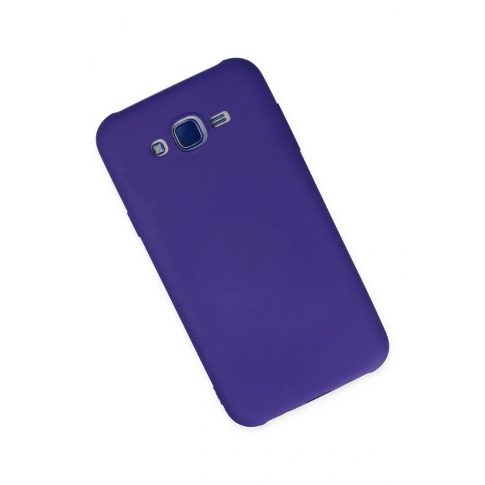Newface Samsung Galaxy J7 Kılıf Nano içi Kadife Silikon - Mor