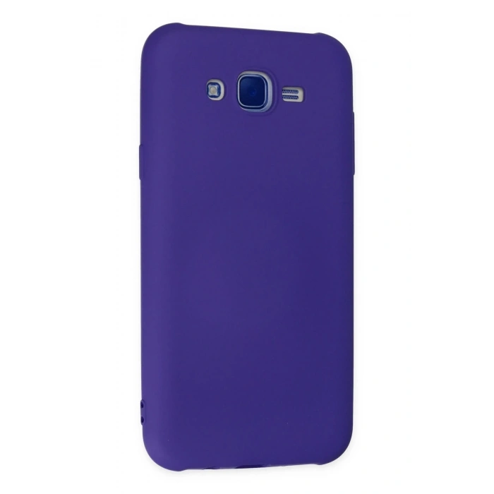 Newface Samsung Galaxy J7 Kılıf Nano içi Kadife Silikon - Mor