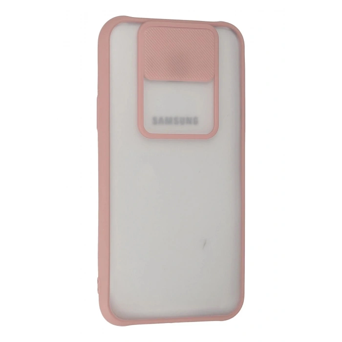 Newface Samsung Galaxy J7 Kılıf Palm Buzlu Kamera Sürgülü Silikon - Pembe