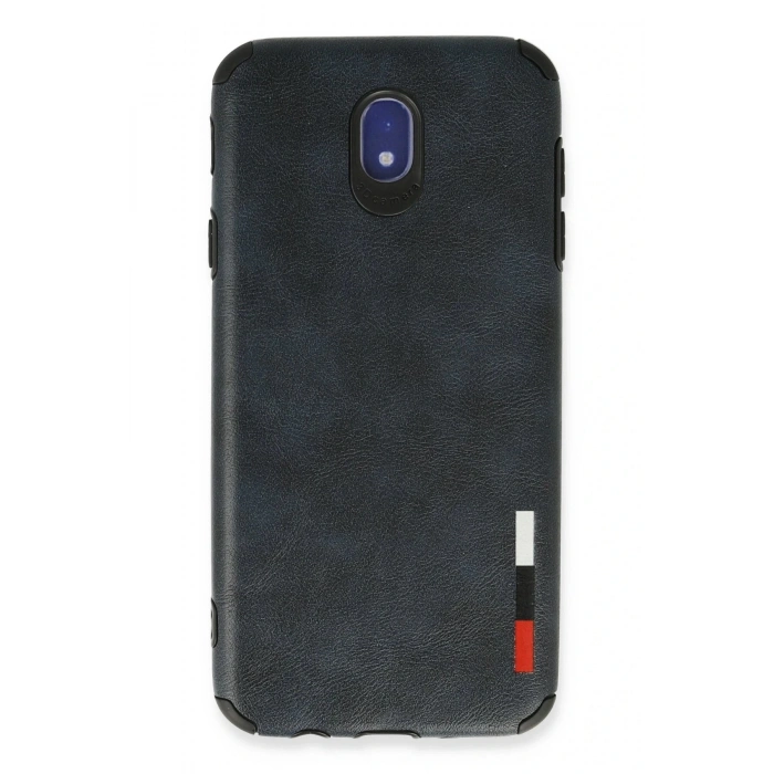 Newface Samsung Galaxy J7 Pro / J730 Kılıf Loop Deri Silikon - Lacivert