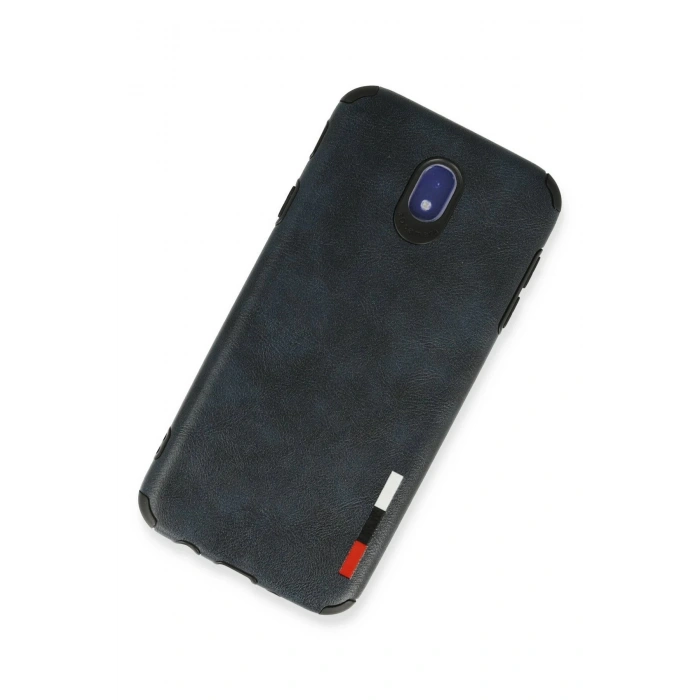 Newface Samsung Galaxy J7 Pro / J730 Kılıf Loop Deri Silikon - Lacivert