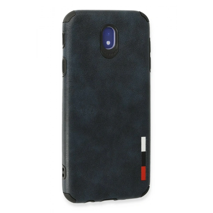 Newface Samsung Galaxy J7 Pro / J730 Kılıf Loop Deri Silikon - Lacivert