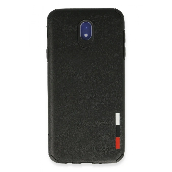 Newface Samsung Galaxy J7 Pro / J730 Kılıf Loop Deri Silikon - Siyah