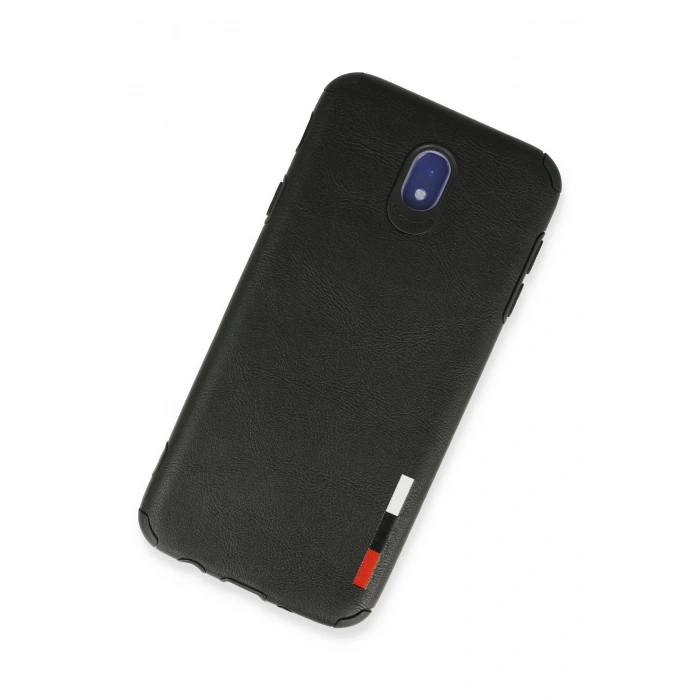 Newface Samsung Galaxy J7 Pro / J730 Kılıf Loop Deri Silikon - Siyah