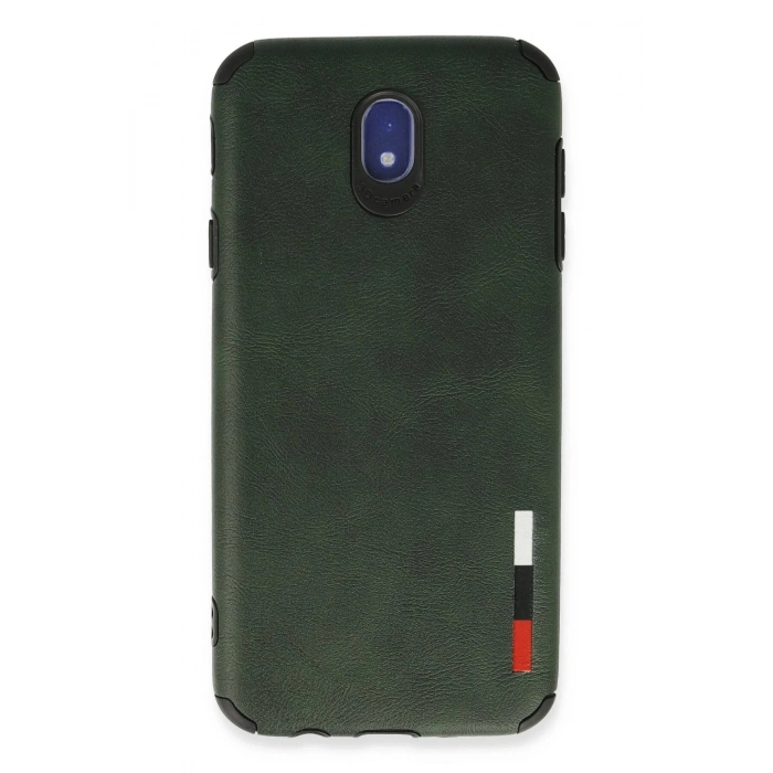 Newface Samsung Galaxy J7 Pro / J730 Kılıf Loop Deri Silikon - Yeşil