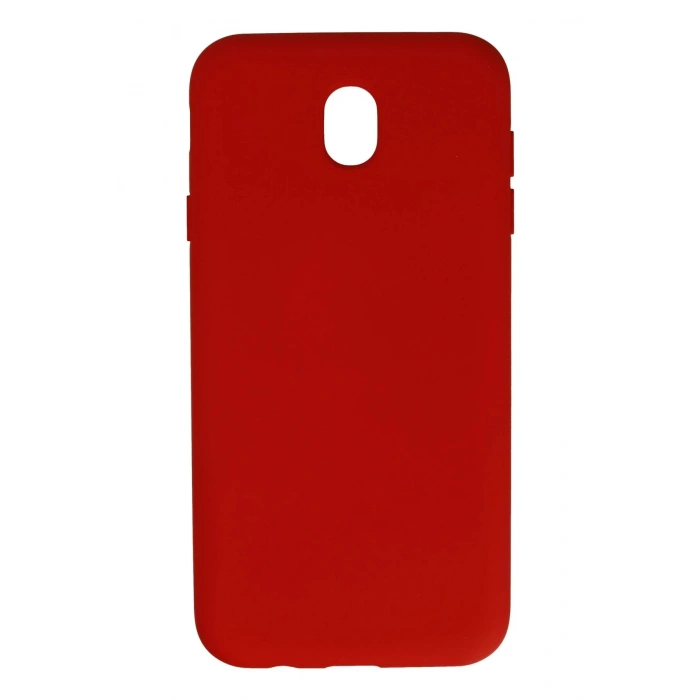 Newface Samsung Galaxy J7 Pro / J730 Kılıf Nano içi Kadife Silikon - Kırmızı