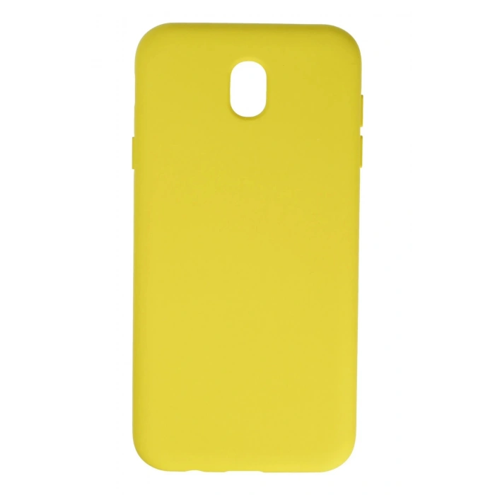 Newface Samsung Galaxy J7 Pro / J730 Kılıf Nano içi Kadife Silikon - Sarı