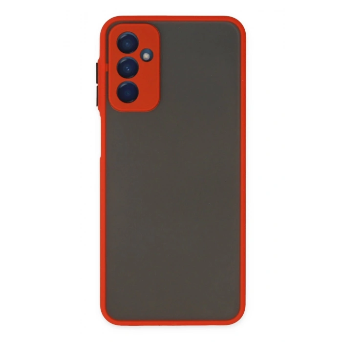 Newface Samsung Galaxy M13 Kılıf Montreal Silikon Kapak - Kırmızı