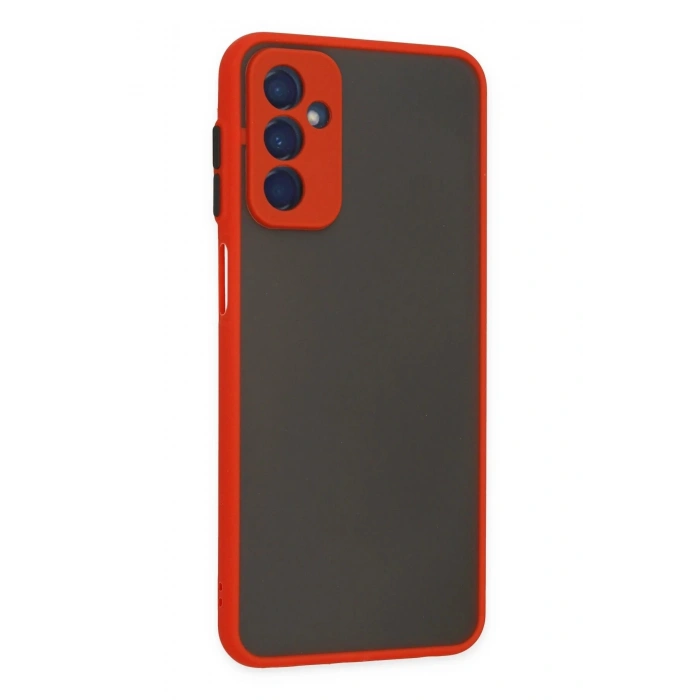 Newface Samsung Galaxy M13 Kılıf Montreal Silikon Kapak - Kırmızı