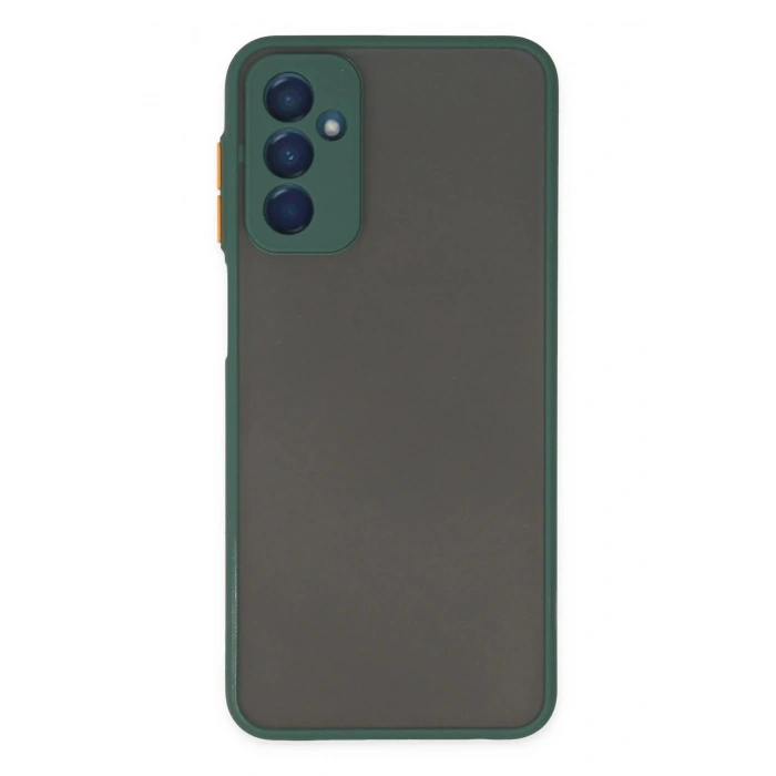 Newface Samsung Galaxy M13 Kılıf Montreal Silikon Kapak - Yeşil