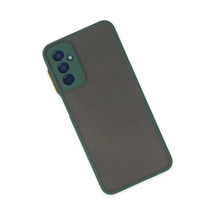 Newface Samsung Galaxy M13 Kılıf Montreal Silikon Kapak - Yeşil