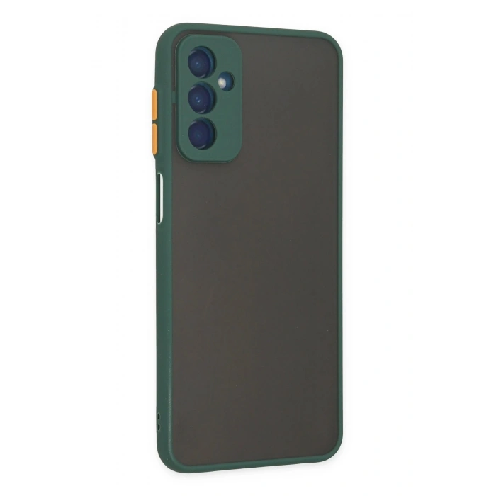 Newface Samsung Galaxy M13 Kılıf Montreal Silikon Kapak - Yeşil