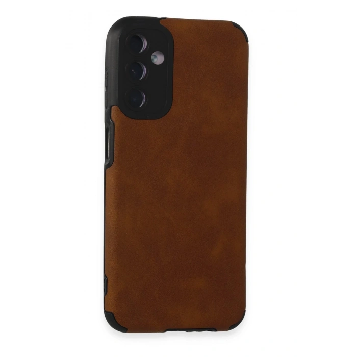 Newface Samsung Galaxy M14 5G Kılıf Loop Deri Silikon - Kahverengi