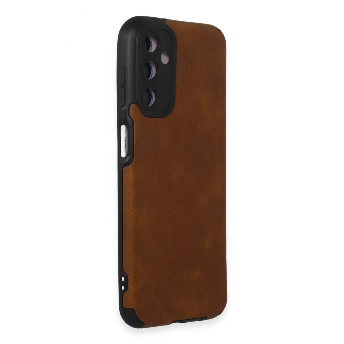 Newface Samsung Galaxy M14 5G Kılıf Loop Deri Silikon - Kahverengi