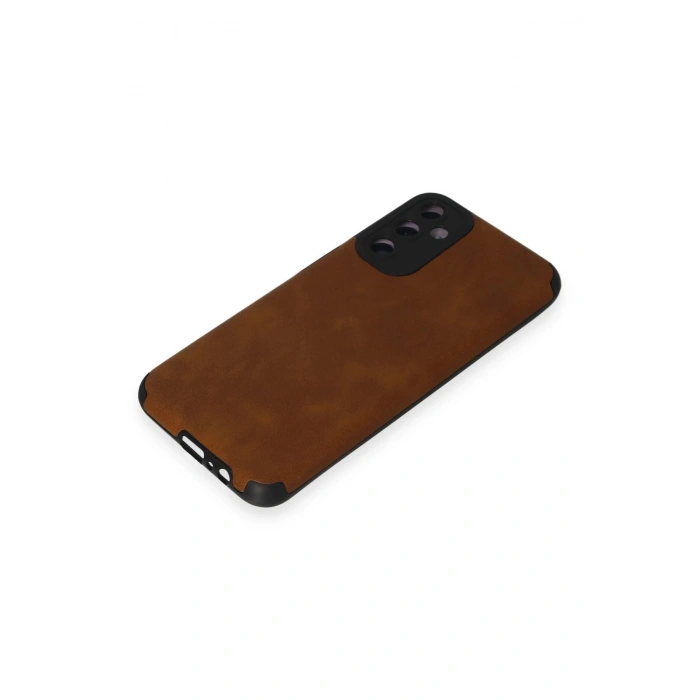 Newface Samsung Galaxy M14 5G Kılıf Loop Deri Silikon - Kahverengi