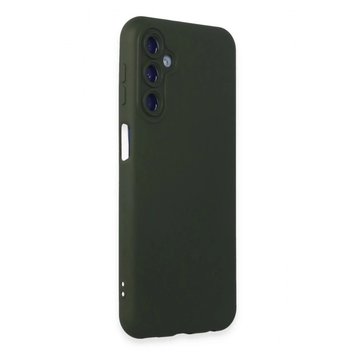 Newface Samsung Galaxy M14 5G Kılıf Nano içi Kadife Silikon - Koyu Yeşil