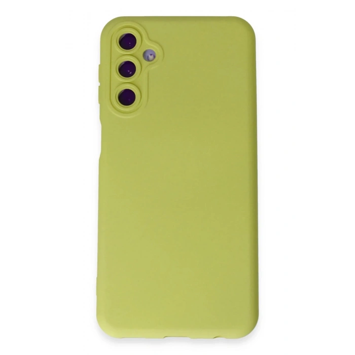 Newface Samsung Galaxy M14 5G Kılıf Nano içi Kadife Silikon - Sarı