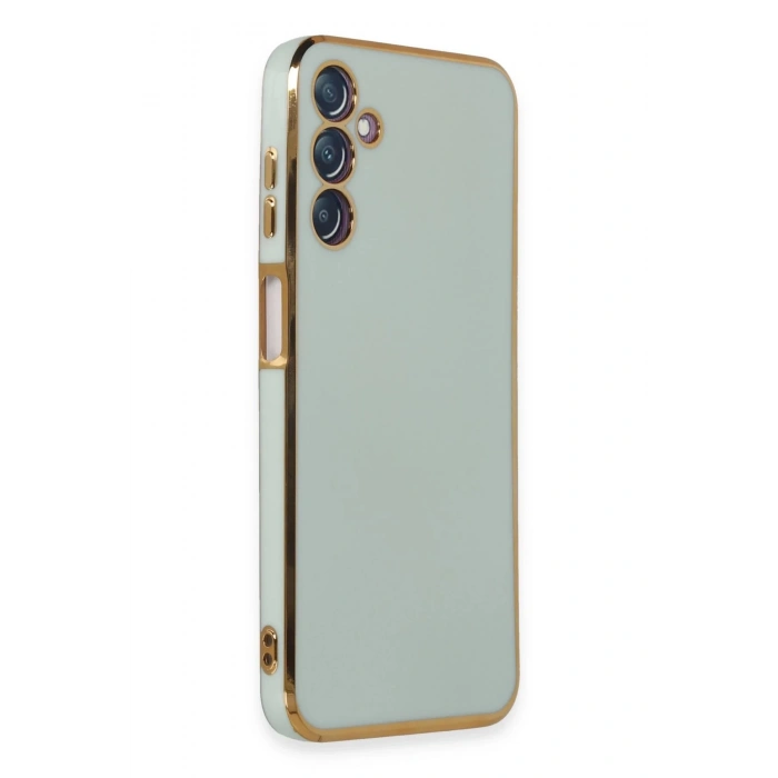 Newface Samsung Galaxy M14 5G Kılıf Volet Silikon - Açık Yeşil