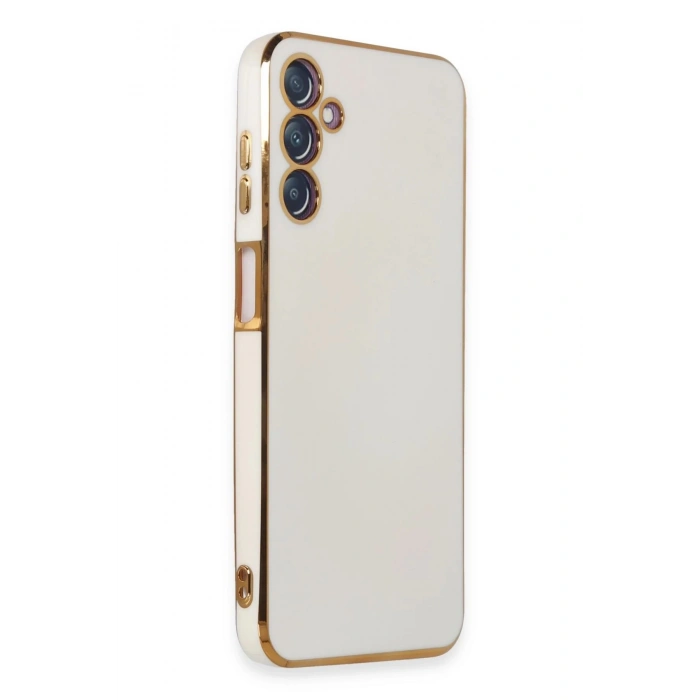 Newface Samsung Galaxy M14 5G Kılıf Volet Silikon - Beyaz